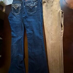 LADIES MISS ME BOOT CUT BLUE JEANS +